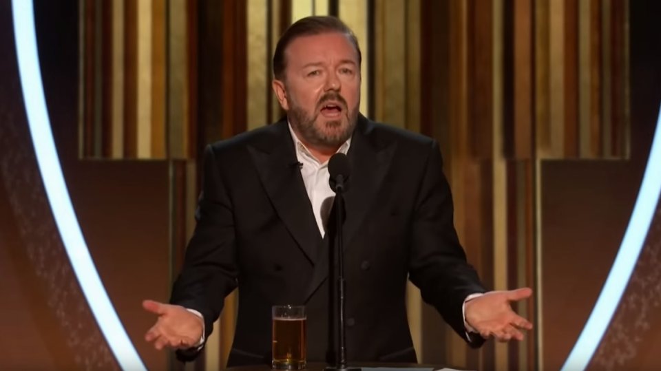 Ricky Gervais na Zlatých glóbech 2020
